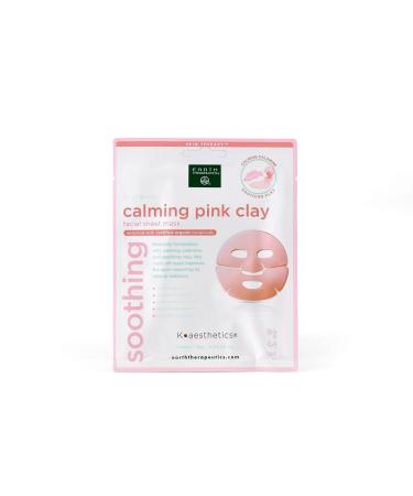Earth Therapeutics Calming Pink Clay Facial Sheet Mask (1 Mask)