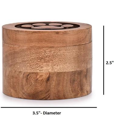 EDHAS Acacia Wood Decorative Urns Funeral Cremation Urn for Ashes for Dogs Pet Urns for Cats (8.89cm x 8.89cm x 6.35cm) - Buy Online on GoSupps.com