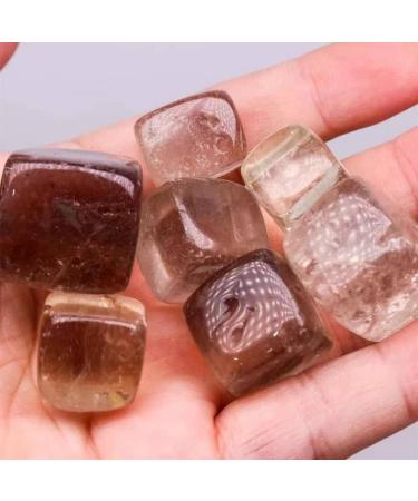 Natural Quartz Crystal 5pc 15mm-20mm Natural Smoky Quartz Cube Tumbles Stone Gift for Decoration Home Office Decor JIZTGEDM - Buy Online on GoSupps.com