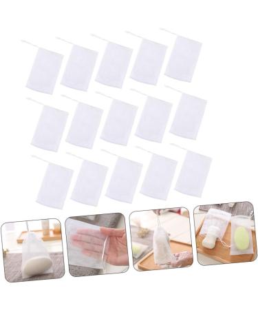 NULYLU 100 Pcs Soap Bag Foam Net Soap Mesh Soap Net Holder Soap Drawstring Soap Saver Net Soapdish White Pe - Buy Online on GoSupps.com
