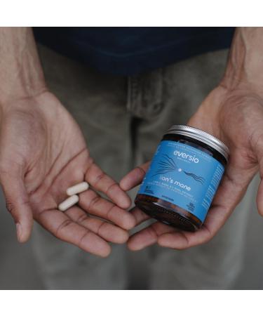 Eversio Wellness Organic Lion s Mane Mushroom Supplement - 8:1 Dual Extract 500mg 60 Vegan Capsules 35% Beta-D-Glucans Memory & Focus Support - Buy Online on GoSupps.com
