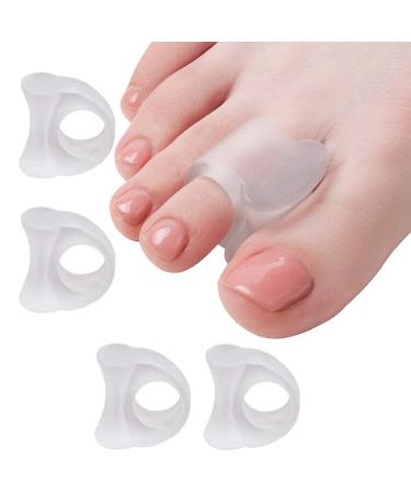 4 PCs toe separators toe spreaders overlapping toes gel toe separators big toe separators transparent silicone toe separator