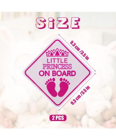 Savita 2pcs Baby Bumper Sticker - Little Princess on Board Car Sign - Pink Baby Car Safety Warning for Various Vehicles - Buy Online on GoSupps.com