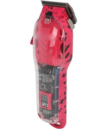Transparent Mini Clipper - Ergonomic Digital Electric Clipper for Home Use (Red) | International Shipping Available - Buy Online on GoSupps.com