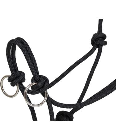 Marengos Black Knotted Halter with Reins for Warmbloods - Premium Quality Equestrian Gear - Buy Online on GoSupps.com
