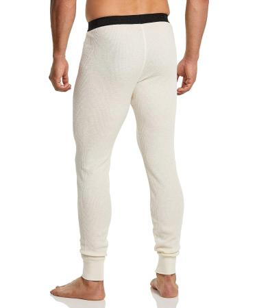 CQR Men's Thermal Underwear Pants - Midweight Waffle Knit Long Johns for Winter Cold Weather - 2 Pack with Fly, Light Grey/Natural, X-Large - Buy Online on GoSupps.com