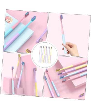 Clispeed 8-St Macaron Toothbrush - Electric & Manual Camping Toothbrushes Micro Brushes Charcoal Soft Fur Perfect for Hiking & Pregnant Women - Buy Online on GoSupps.com