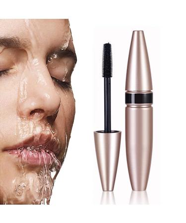 Long Lasting Curling Waterproof Mascara 4D Silk Fiber Lash Mascara Long Lasting Black Mascara for Length Volume & Curl Lengthening and Thick