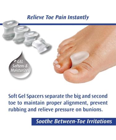 Pedifix Visco-Gel Toe Spacers - Large | Comfortable Toe Separators - Buy Online on GoSupps.com