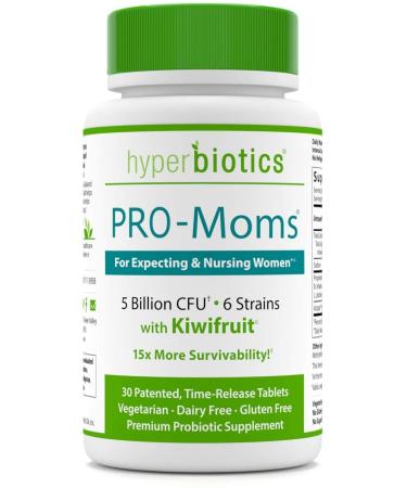 Hyperbiotics PRO-Moms with Kiwifruit 5 Billion CFU 30 Time-Release Tablets