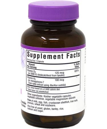 Bluebonnet Nutrition Vitamin D3 & K2 â€“ 60 Veggie Capsules for Immune Support & Bone Health - Buy Online on GoSupps.com