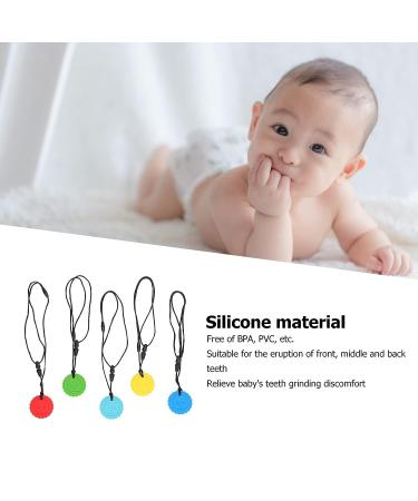 5PCS Sensory Chew Necklace Set - Silicone Chewy Toys for Kids and Adults - Reduces Chewing - Donut Shape - Buy Online on GoSupps.com