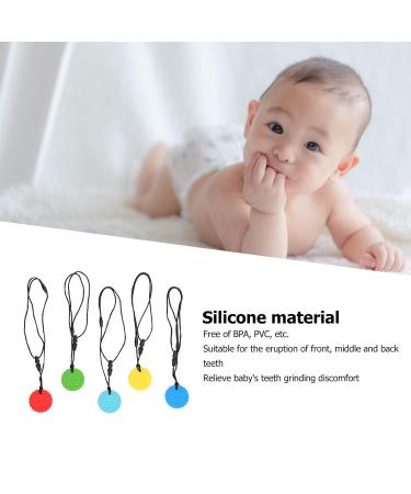 5PCS Silicone Baby Bite Toys - BPA & PVC Free Skull Pattern Teething Rings in 5 Colors | Safe Daily Use - Buy Online on GoSupps.com