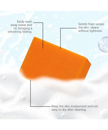  WRANBAO Set of 2 coconut-khaki bath soaps eliminates body odor deodorant shower gel for face and body cleanses and moisturizes softens and refreshes the skin fights odors - Buy Online on GoSupps.com