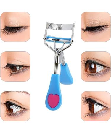 Stainless Steel Eyelash Curler Set with Wide Angle Comb - Black Blue - 2 Pcs - Buy Online on GoSupps.com