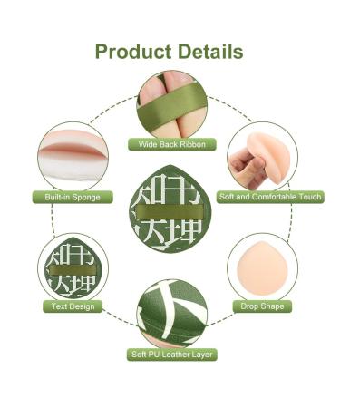 Auauy Green Makeup Sponge - Reusable & Washable Beauty Blender for Foundation & Loose Powder - Buy Online on GoSupps.com