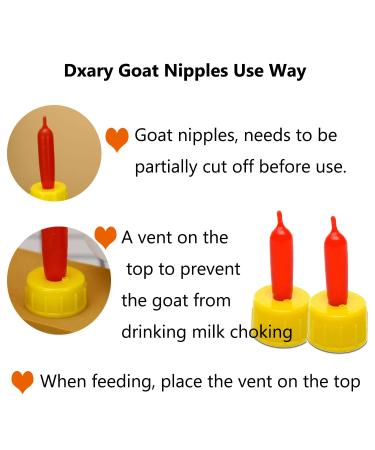 Xary 35 PCS Soft Silicone Goat Nipples for Feeding - Farm Supplies for Sheep, Goat, Lamb, and Puppy Nursing - Buy Online on GoSupps.com