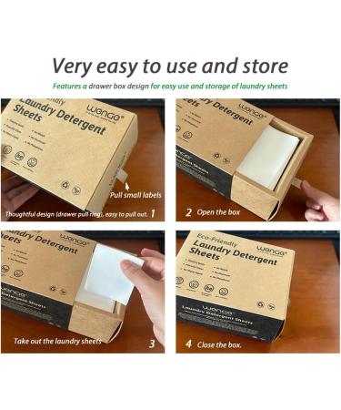 Eco-Friendly Wenge Laundry Detergent Sheets - 240 Hypoallergenic Liquidless Sheets for Home Travel & Camping - Fresh Linen Scent - Buy Online on GoSupps.com