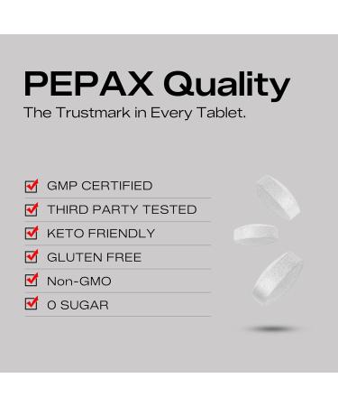 PEPAX Molecular Hydrogen Water Tablets with Magnesium 108 PPM Hydrogen Tablets for Drinking Water Rich in Antioxidants - Supports Healthy Aging Cellular Energy & Brain Health (90 Counts) - Buy Online on GoSupps.com