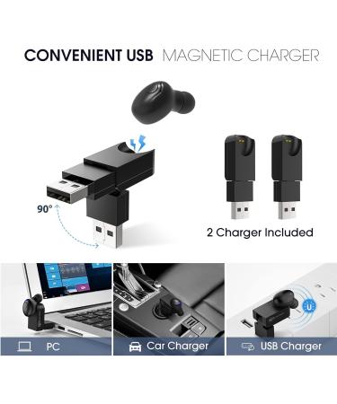 Redzeo EM16 Bluetooth Earpiece 5.0 - Wireless Earbud with CVC8.0 Noise Reduction, IPX4 Waterproof, Hands-Free Headset for Phones/PC - Black - Buy Online on GoSupps.com