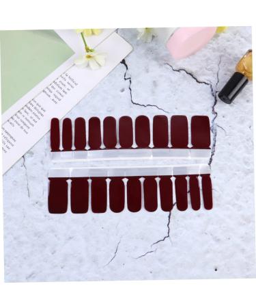 Healeved 3 Sheets Women Nail Stickers False Fingernail Tips Tough Nail Polish Strips French Manicure Nail Polish Nail Art Cover Tip Manicure False Nails French Manicure Stickers Red - Buy Online on GoSupps.com