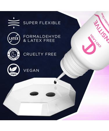 Sensitive Low Fume Eyelash Extension Glue - 5 Week Retention Quick Drying Latex Free 5ml | Professional Quality for Individual & Volume Lashes - Buy Online on GoSupps.com