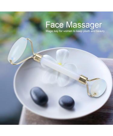 Verdant Touch Artificial Jade Roller - Double Head Face & Eye Massager | Anti-Aging Beauty Tool - Buy Online on GoSupps.com