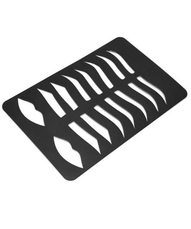 Eyebrow Lip Shape Stencils Kit Iron Design 7 Brow Shapes & 1 Lip Template Reusable Suitable for Men and Women for Eyebrow and Lip Design