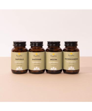 Fushi Ashwagandha Organic Herbal Supplement 340mg 60 Caps | Adaptogen for Immune Support & Energy Boost | Ethical, Vegan, Ayurvedic Formula - Buy Online on GoSupps.com