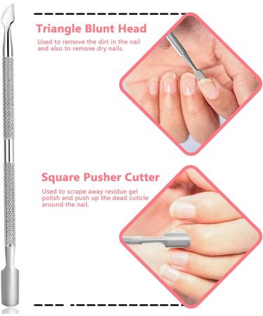 Cuticle Remover and Cuticle Pusher Set Stainless Steel Cuticle Cutter Nail Tools with Cuticle Scissors for Manicure and Pedicure Remove Dead Skin Toenails Cleaner - Buy Online on GoSupps.com