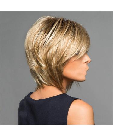 YXSHZ Fluffy Short Blonde Bob Wig for Women - Natural Look Synthetic Hair 13 Inch 150g - Buy Online on GoSupps.com