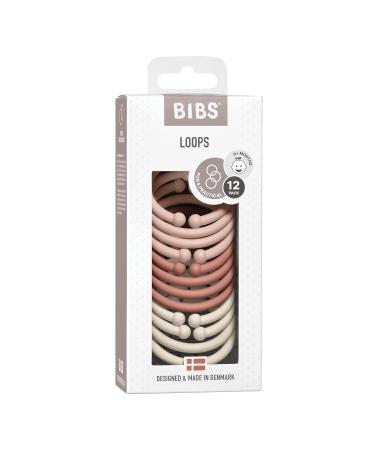 BIBSS LOOPS 12-Pack - BPA-Free Food Safe Teethers for 0-36 Months | Blush Woodchuck Ivory - Buy Online on GoSupps.com