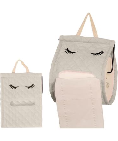 Toilet Paper Roll | Cotton Cute Eyelash Shape Toilet Roll Holder | Toilet Paper Dispenser Box for Camping Bathroom RV Car Travel No Glue or Drill Needed Gray - Buy Online on GoSupps.com