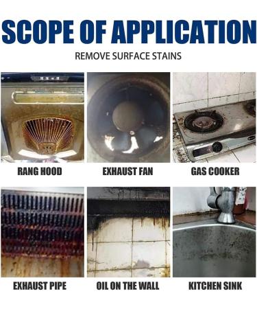 75pc Effervescent Tablet Kitchen Heavy Grease Cleaner Range Hood Stove Oven Grease Stain Remover Foam Detergent - Buy Online on GoSupps.com