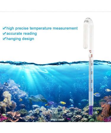 Hang On Thermometer for Aquariums - U Shape Hanging Glass Fish Water Temperature Monitor (6mm) - International Shipping Available - Buy Online on GoSupps.com