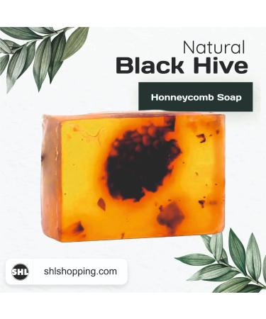 Natural Black Hive Honeycomb Soap - Handmade with Pure Essential Oils | Intensive Skin Care & Unique Design | International Shipping Available - Buy Online on GoSupps.com