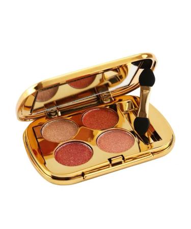 Glitter Eyeshadow Palette Makeup Set 4 Colors Shimmer Eyeshadow Palette Gold Eyeshadow Highly Pigmented Long Lasting Waterproof Sweatproof Professional Nude Eyeshadow Palette Make Up Palettes for Women Warm Natural Neutral Smokey Eye Eyeshadow Palette (9#