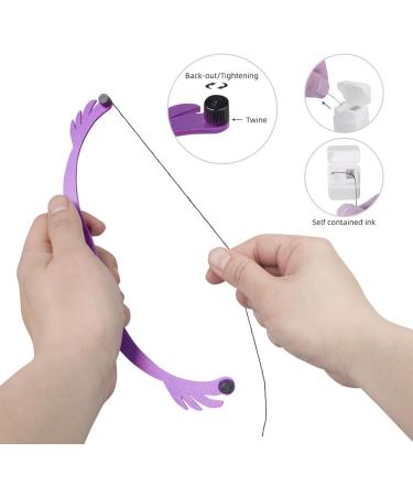 Eyebrow Mapper Line Marker Microblading Mapping Tools with Adjustable Size High Accuracy Bow Shaped Ruler Clean and Convenient Reusable and Durable (Purple) - Buy Online on GoSupps.com