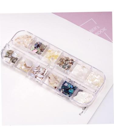 FRCOLOR Storage Box sequin outfit kit de manicura sequin suit nail nail decoration nail Jewelry kit nail nail Accessories manicure semicircle shell Storage Boxes - Buy Online on GoSupps.com