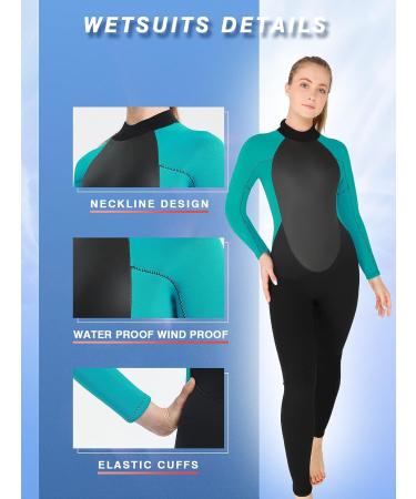 REALON Neoprene Full Body Wetsuit for Men 5/4mm & Women 3/2mm/4/3mm Blue Medium - Thermal Scuba Diving & Cold Water Swim Suits - Buy Online on GoSupps.com