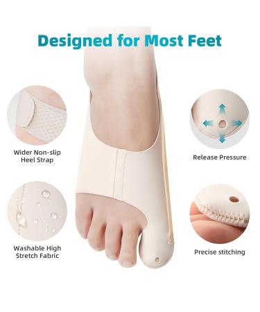DINGBLUE Bunion Corrector for Women Men Adjustable Bunion Splint Big Toe Straightener Toe Separators for Overlapping Toes Soft Bunion Socks for in Shoes - Day And Night Pain 1 Pair (L) - Buy Online on GoSupps.com