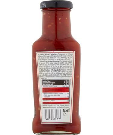 Kuhne Made for Meat Sriracha Chilli Sauce 235ml - Authentic Spicy Flavour - Perfect for Meat Dishes - Squeezy Bottle - No Artificial Preservatives - Ideal for Grilling and Barbecue - Buy Online on GoSupps.com