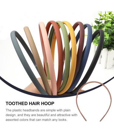 Beaupretty 9pcs Teeth Comb Headband - Colorful Plastic Hair Band for Women, Non-slip Hard Hair Hoop - Hair Accessories - Buy Online on GoSupps.com