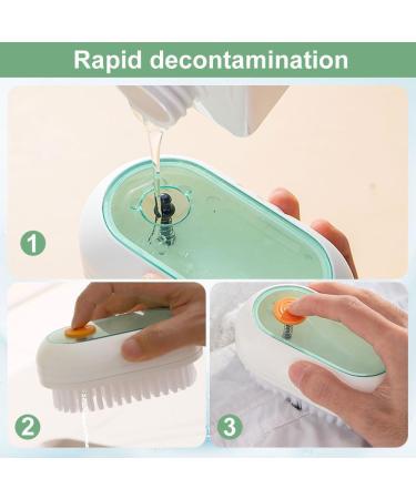 2 in 1 Multifunction Cleaning Brush Multifunctional Cleaning Brush with Soap Dispenser Liquid Filled laundry Brush Household Cleaning Clothes Shoes Brush with Liquid Box (2pcsWhite) - Buy Online on GoSupps.com
