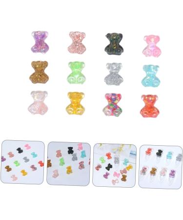 Abaodam 100pcs Nails D Accessories Manicure Small Jewelry Candy Decor Resin Design Bears Little Cartoon - Buy Online on GoSupps.com