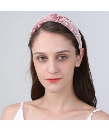 Funtopia 10-Piece Fashion Headbands for Women & Girls | Knotted Pearl Wide Top Knot Turban Hair Bands | Vintage Velvet & Leopard Print Hoops - Buy Online on GoSupps.com