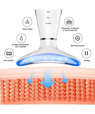 Anti Wrinkle Face & Neck Massager Device with 3 Color Modes - Skin Firming & Sculpting Tool for Smooth, Tight Skin - White - Buy Online on GoSupps.com