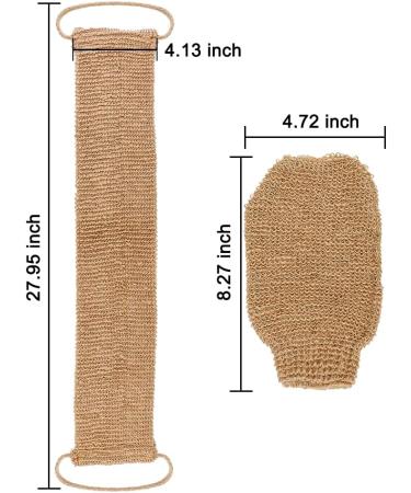 Natural Ramie Back Scrubber for Shower - Deep Cleaning Exfoliator for Men and Women - Buy Online on GoSupps.com