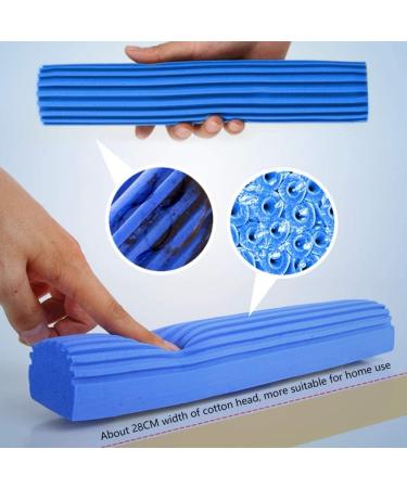Rubber Sponge mop Foldable with Super Absorbent Sponge Head and Telescopic Handle (Brush Head 28 cm Rod 130 cm) - Buy Online on GoSupps.com