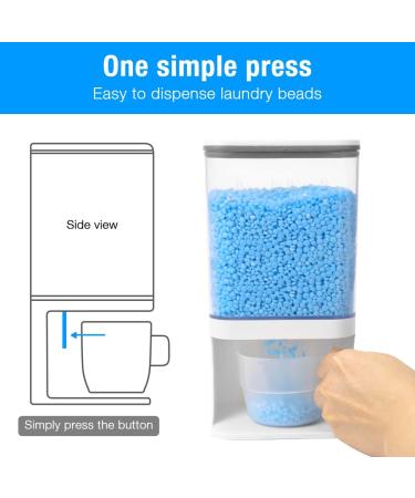 Conworld Wall-Mounted Laundry Beads Dispenser 1000ML-White | Laundry Room Organization for Detergent & Scent Booster Beans - Buy Online on GoSupps.com